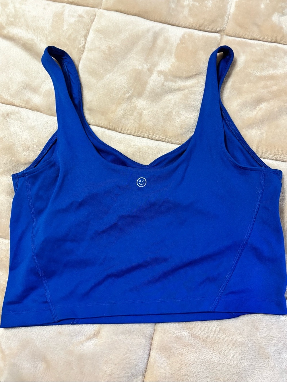 Gilly Hicks Royal Blue Smiley Logo Active Tank